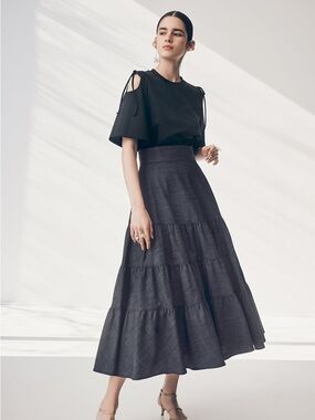 Adeam Women's Tiered Maxi Skirt